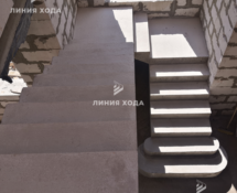 Лестница с двумя площадками в частном доме ООО ЛИНИЯ ХОДА Проект 005_06