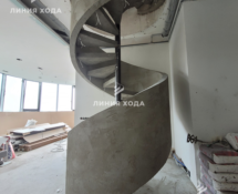 Винтовая лестница на второй этаж ООО ЛИНИЯ ХОДА Проект 007_03